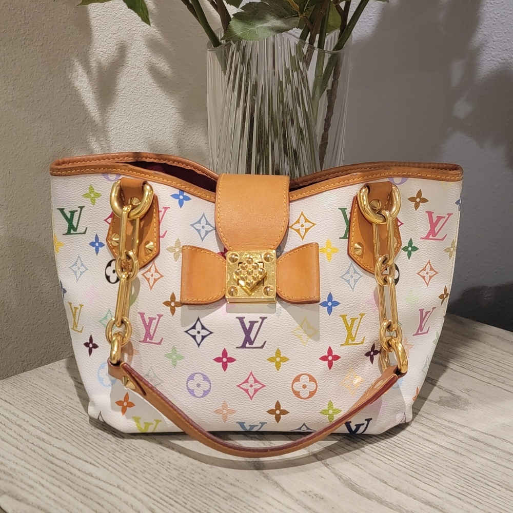 Louis Vuitton Annie White Multicolor Monogram Shoulder Bag
